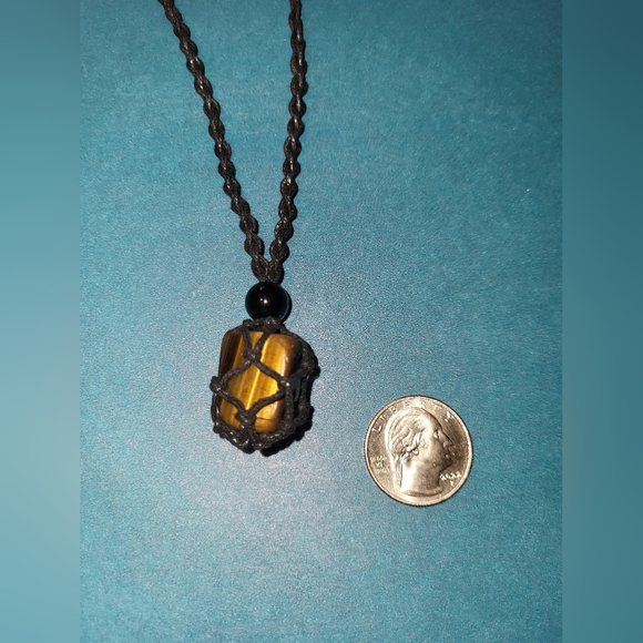 Healing Cage Necklace with a Natural Crystal. - Picture 2 of 2